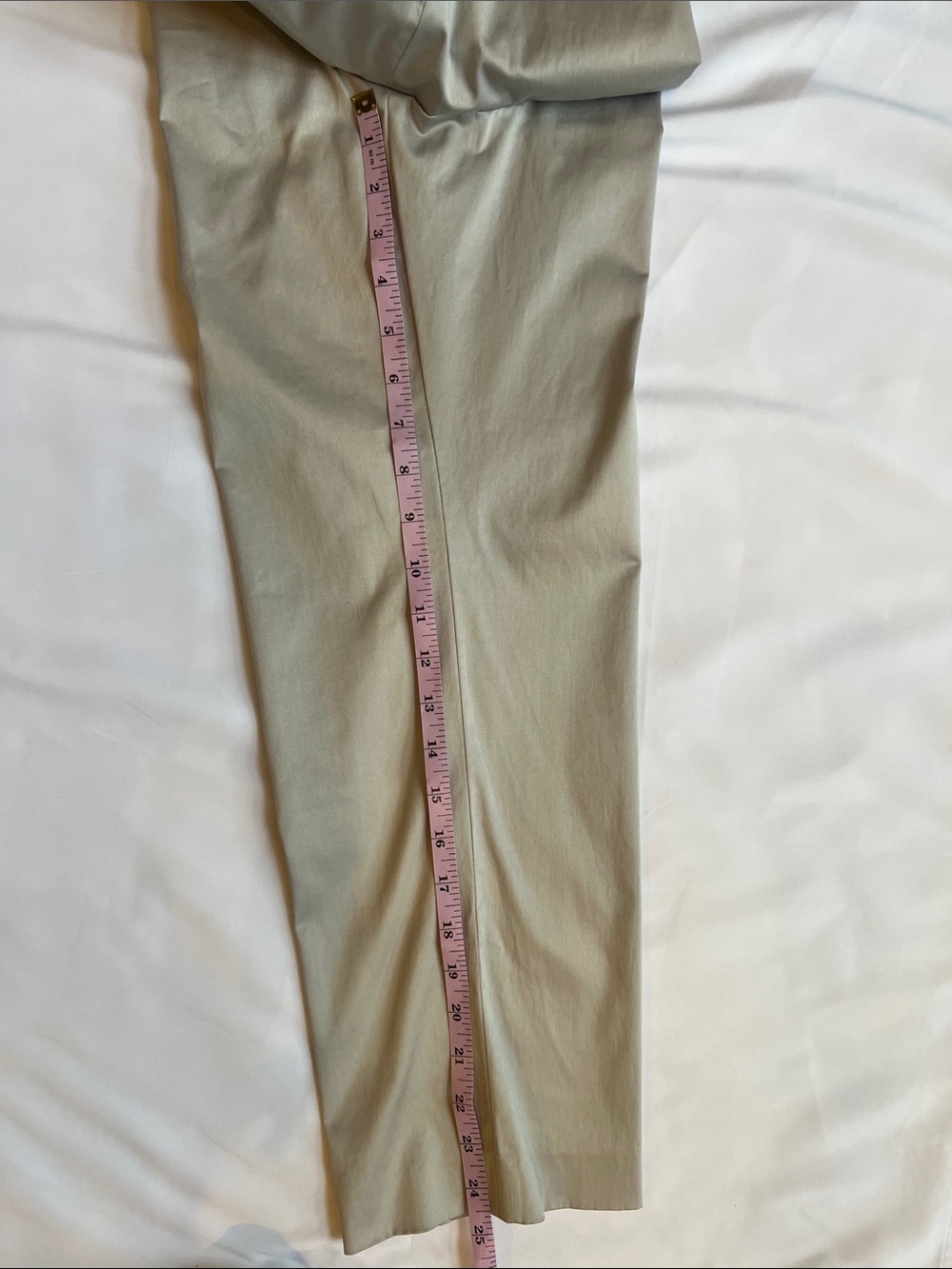Ann Taylor Lindsay Sz 4 Women's Ankle/Crop Light Gray Pants Staple Simple - Picture 4 of 9
